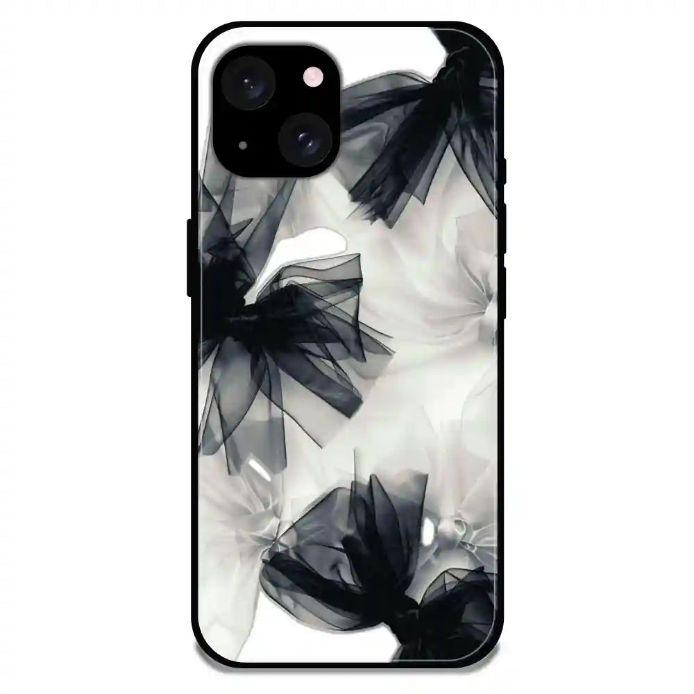 'Satin Bows - Glossy Metal Silicone Case For Apple iPhone 15 Plus
