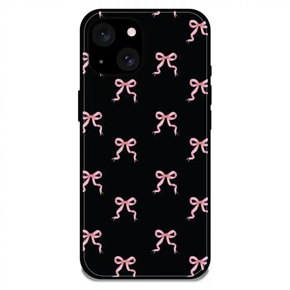 'Bow Family - Glossy Metal Silicone Case For Apple iPhone 15 Plus