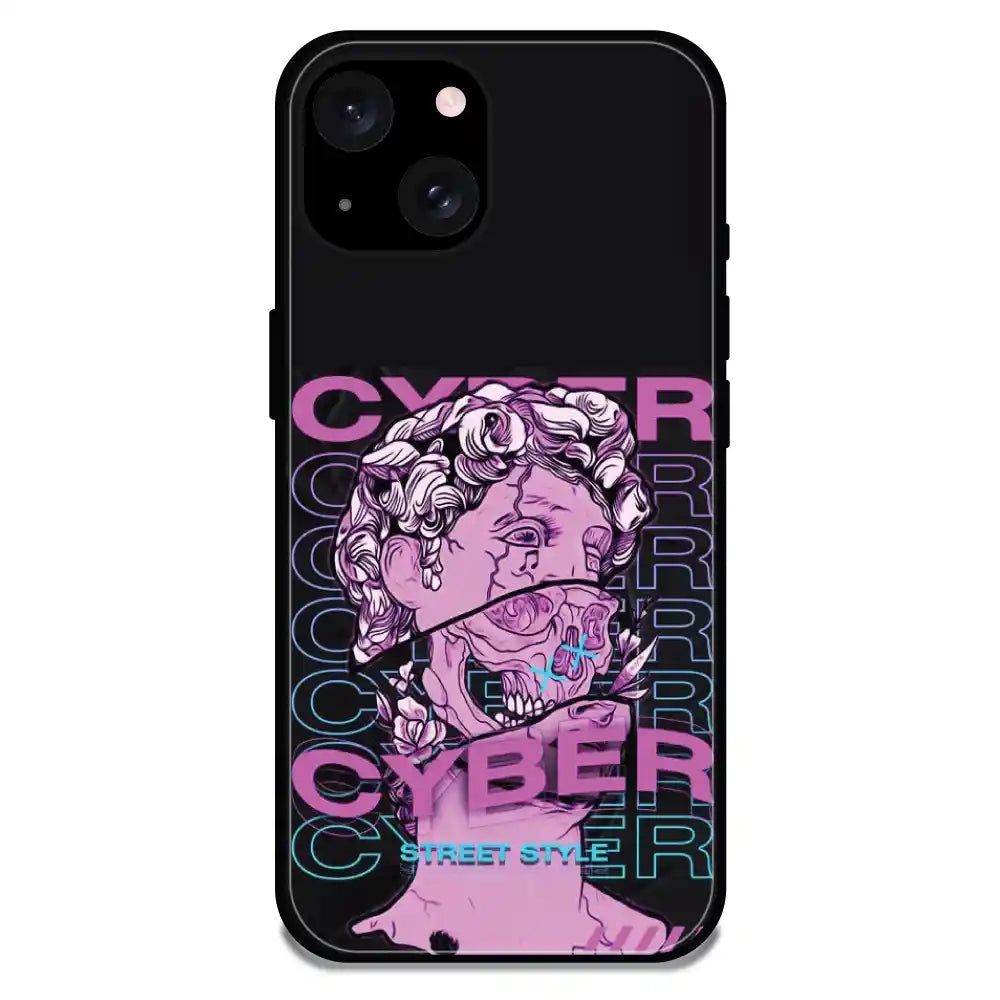 'Cyber Street Style - Glossy Metal Silicone Case For Apple iPhone 15 Plus