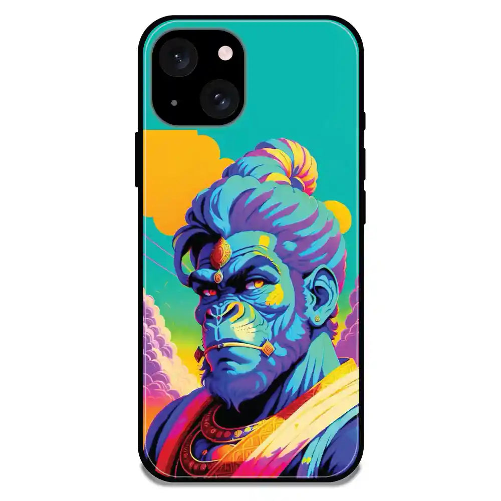 'Lord Hanuman - Glossy Metal Silicone Case For Apple iPhone 15 Plus