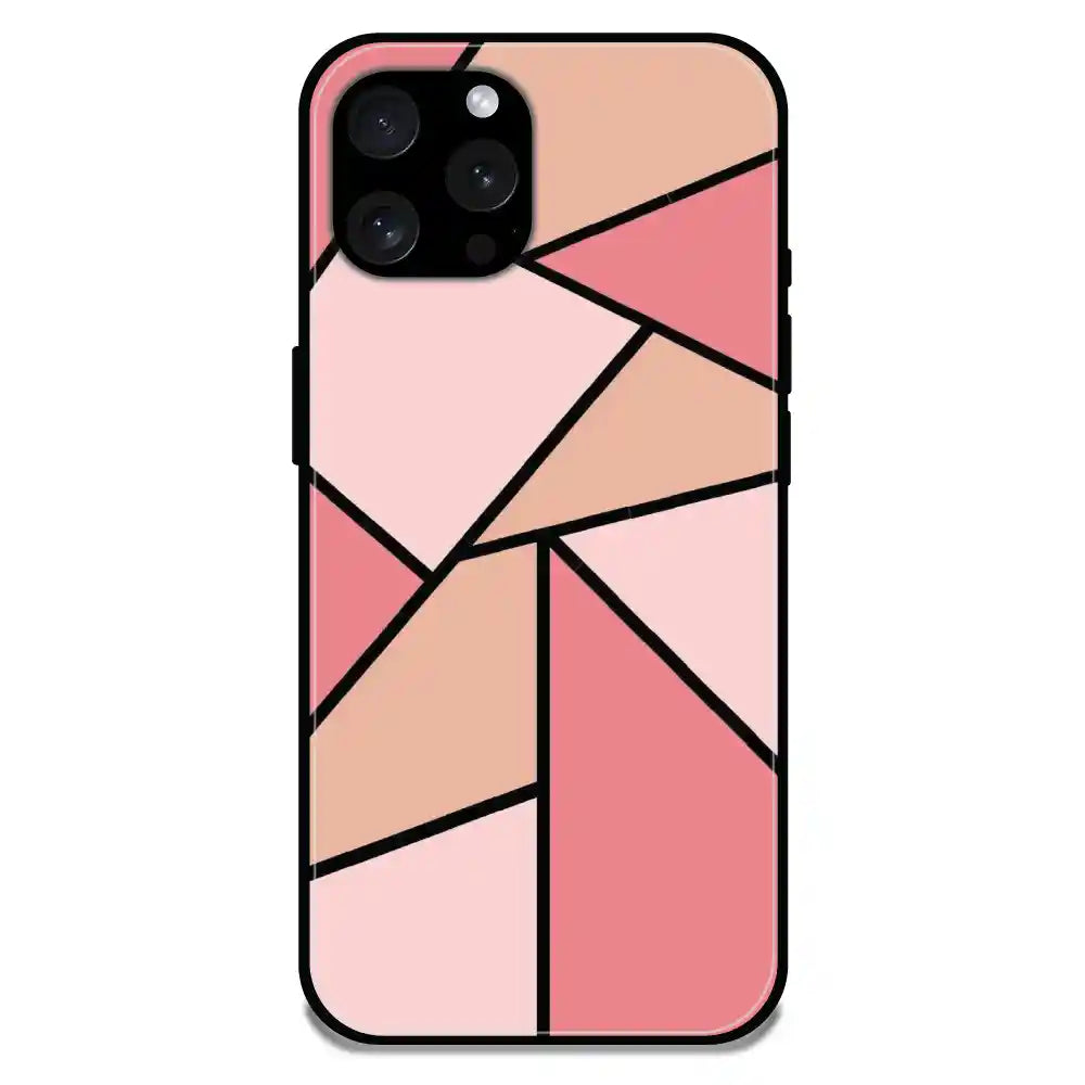 'Geometry King - Glossy Metal Silicone Case For Apple iPhone 15 Pro