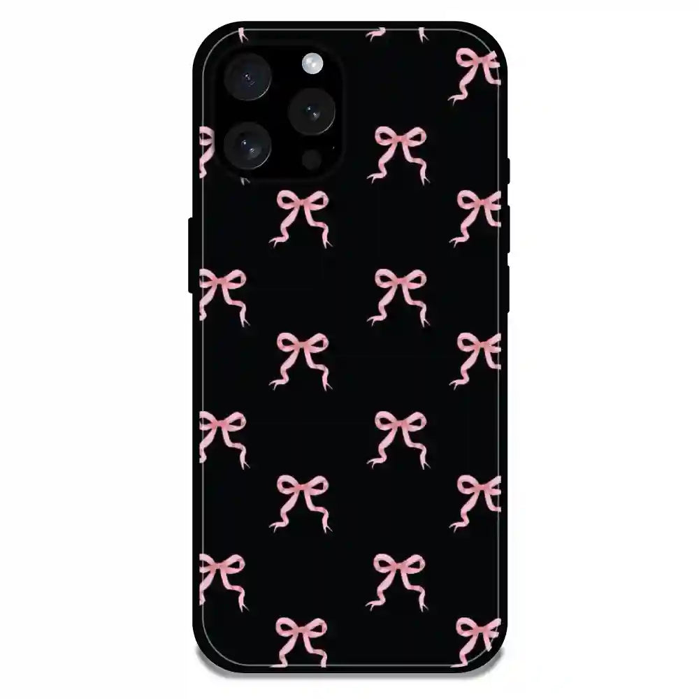 'Bow Family - Glossy Metal Silicone Case For Apple iPhone 15 Pro