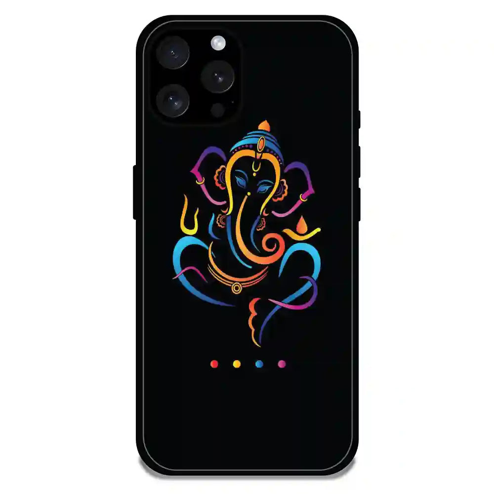 Lord Ganapati - Glossy Metal Silicone Case For Apple iPhone Models