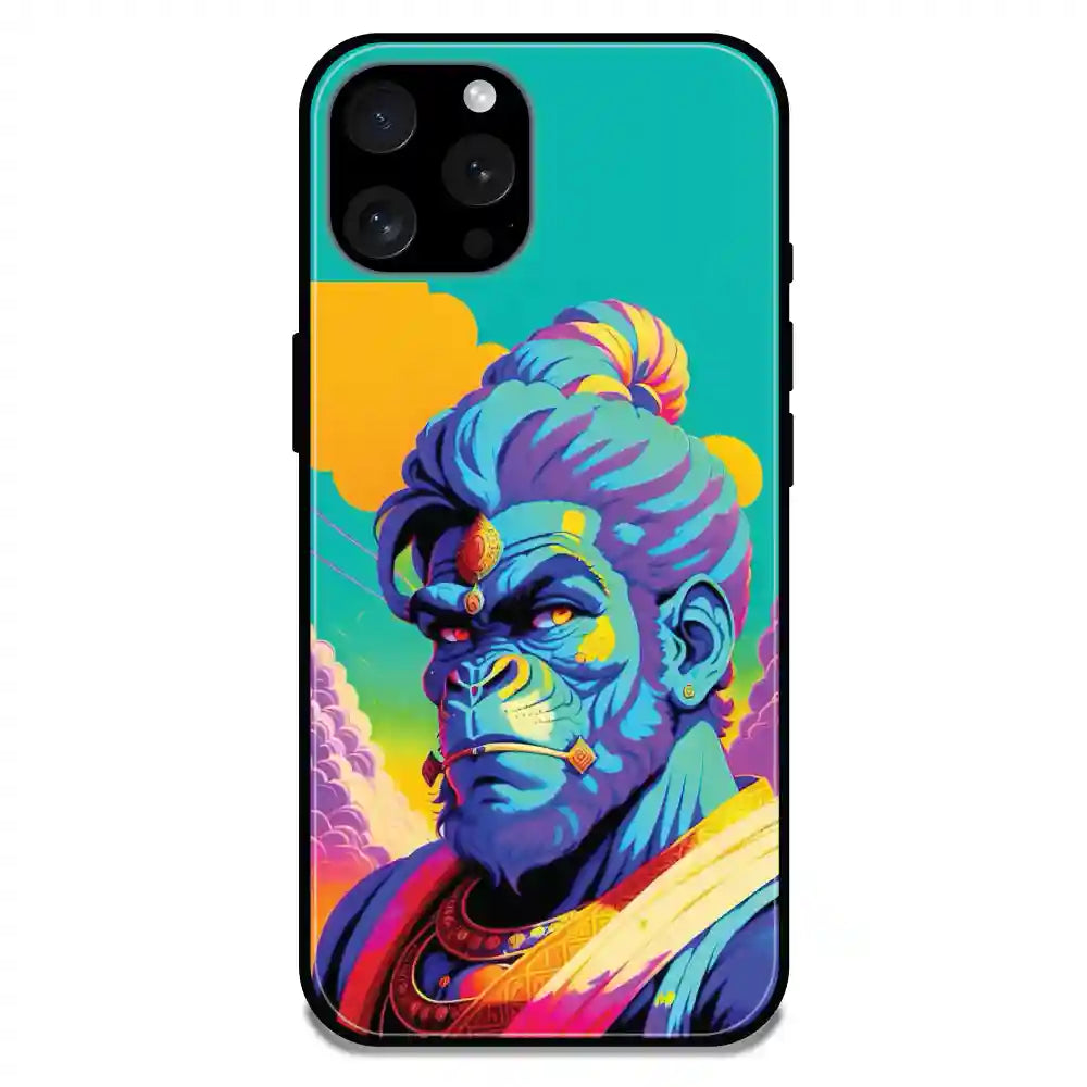 'Lord Hanuman - Glossy Metal Silicone Case For Apple iPhone 15 Pro