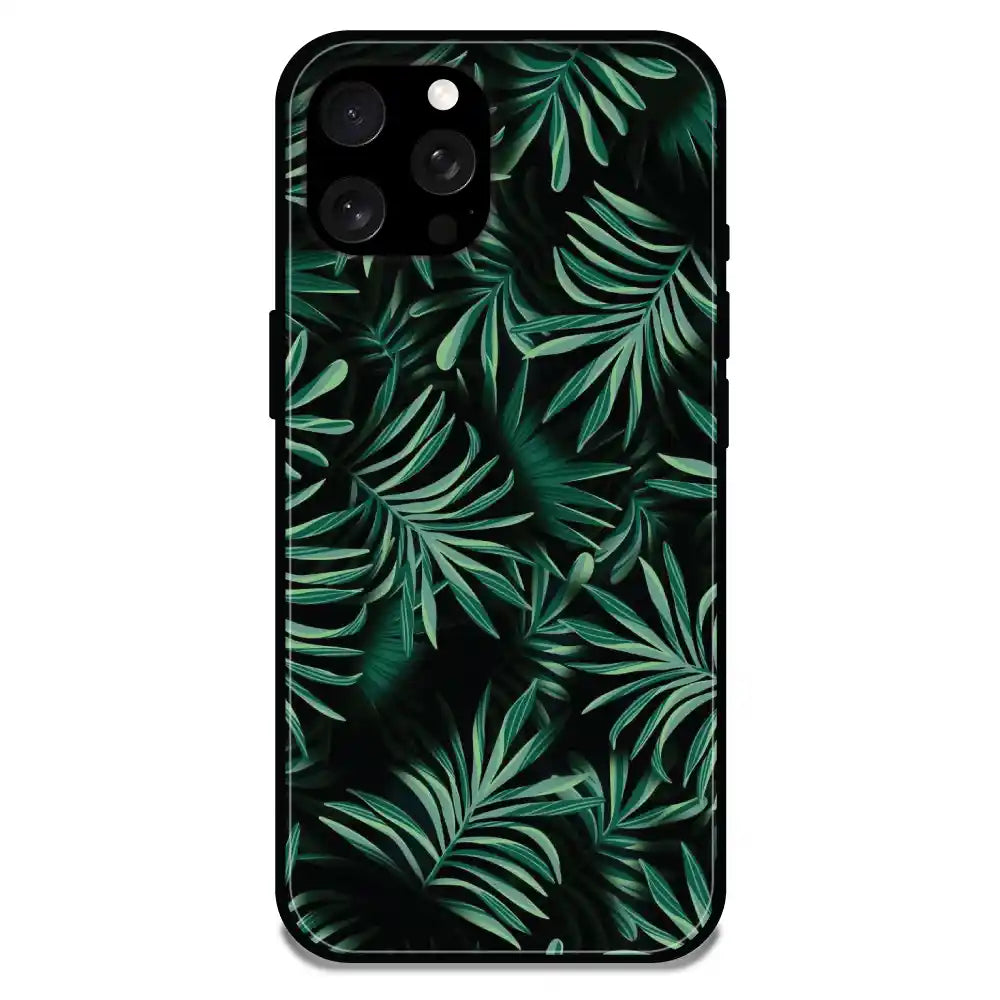 'Ferns - Glossy Metal Silicone Case For Apple iPhone 15 Pro Max