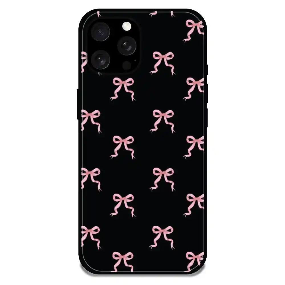 'Bow Family - Glossy Metal Silicone Case For Apple iPhone 15 Pro Max
