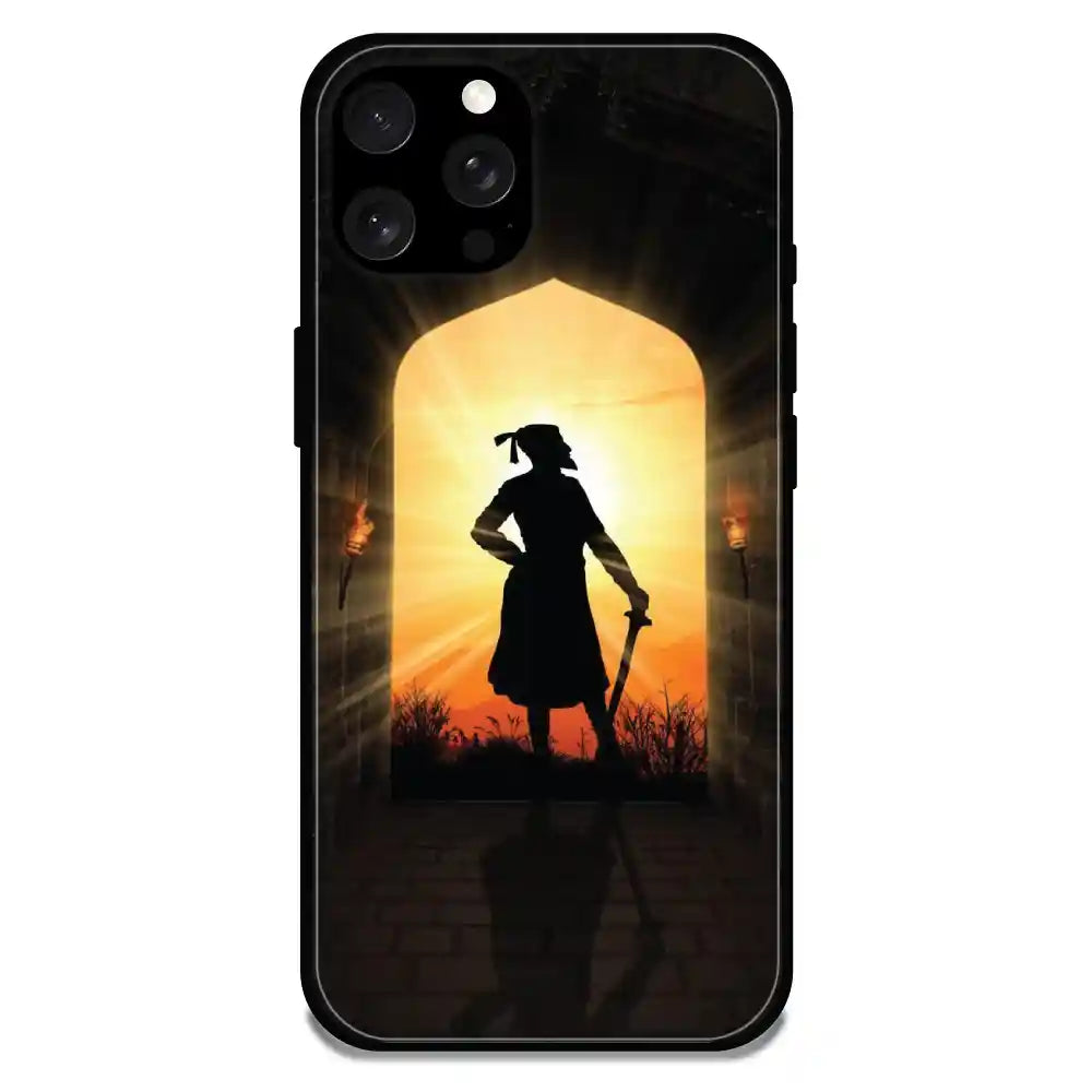 'Shivaji Maharaj - Glossy Metal Silicone Case For Apple iPhone 15 Pro Max