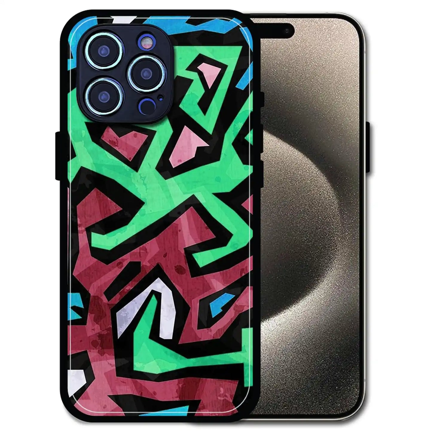 'Wild And Wacky - Glossy Metal Silicone Case For Apple iPhone 15 Pro Max