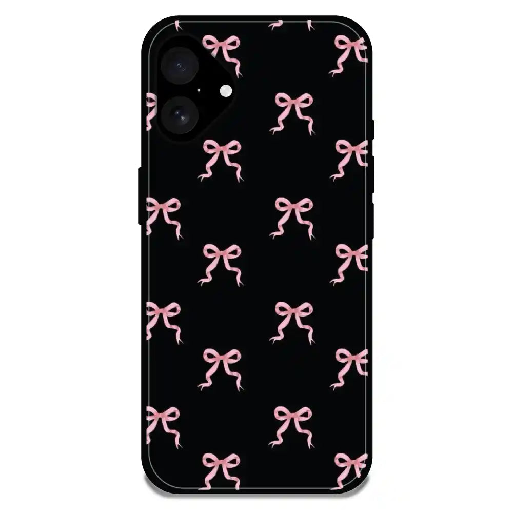 'Bow Family - Glossy Metal Silicone Case For Apple iPhone 16 Plus