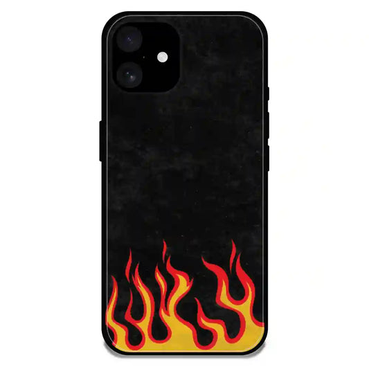 'Low Flames - Glossy Metal Silicone Case For Apple iPhone 16