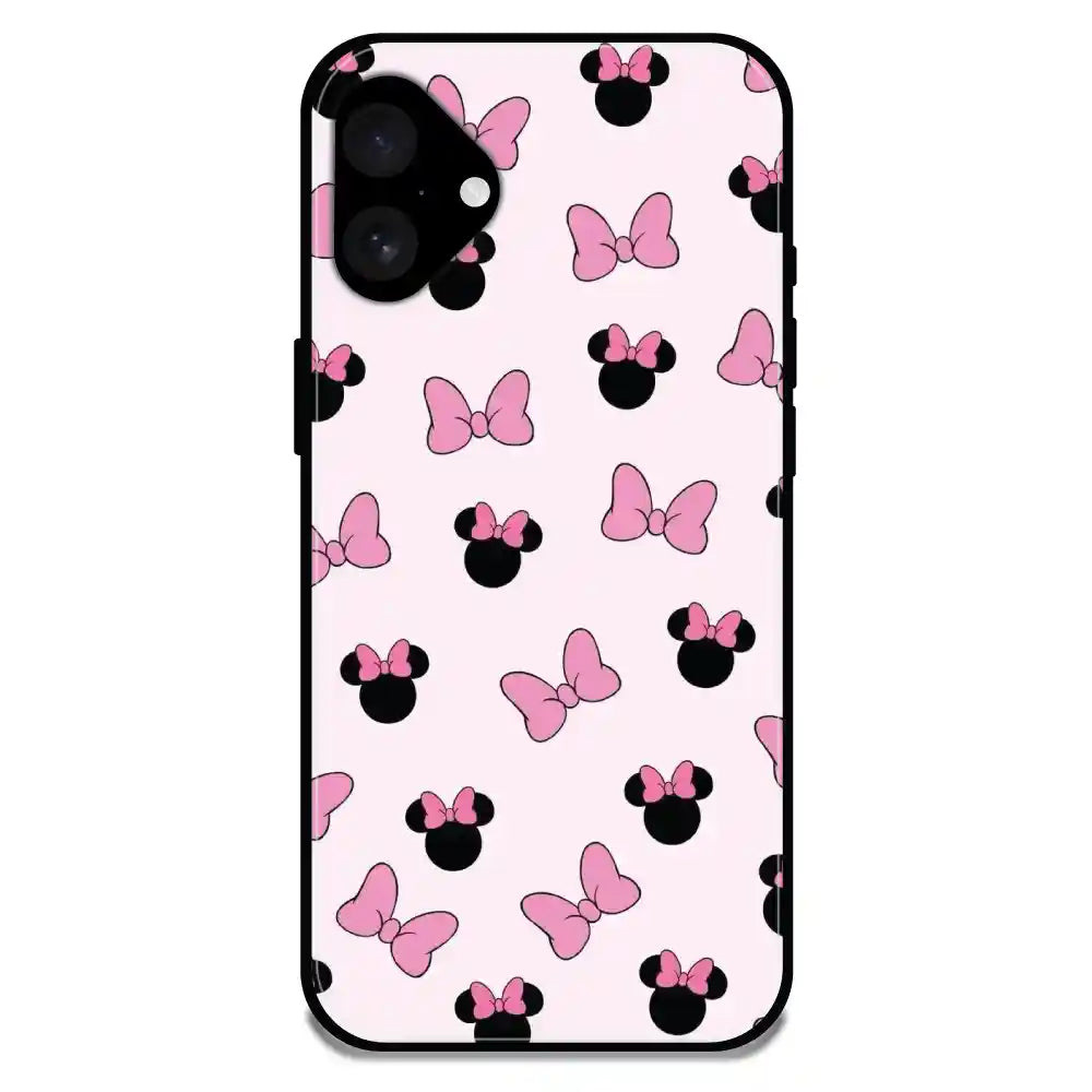 'Bow Tie - Glossy Metal Silicone Case For Apple iPhone 16 Plus