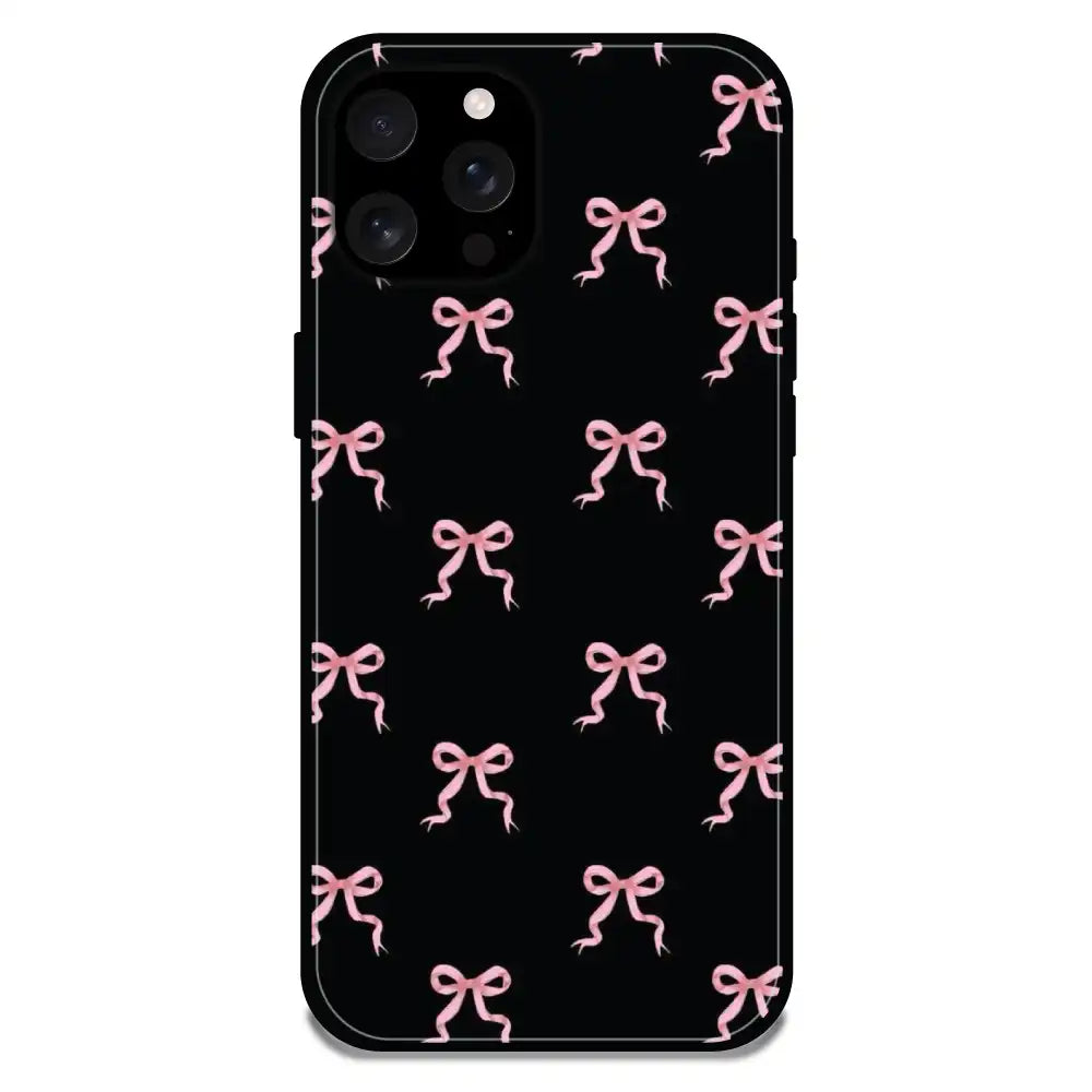 'Bow Family - Glossy Metal Silicone Case For Apple iPhone 16 Pro