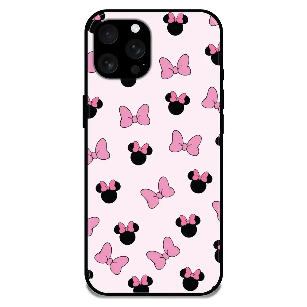 'Bow Tie - Glossy Metal Silicone Case For Apple iPhone 16 Pro