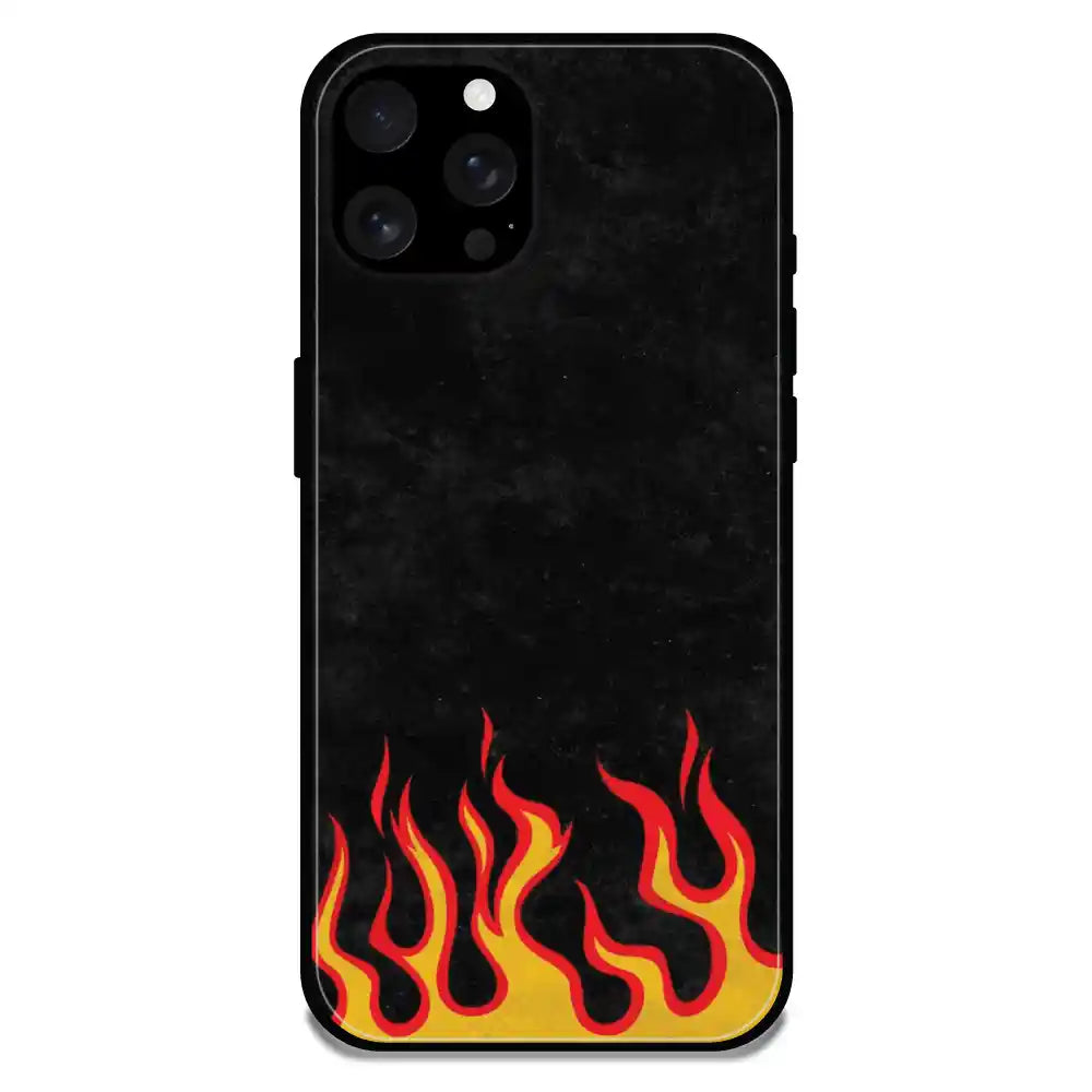 'Low Flames - Glossy Metal Silicone Case For Apple iPhone 16 Pro