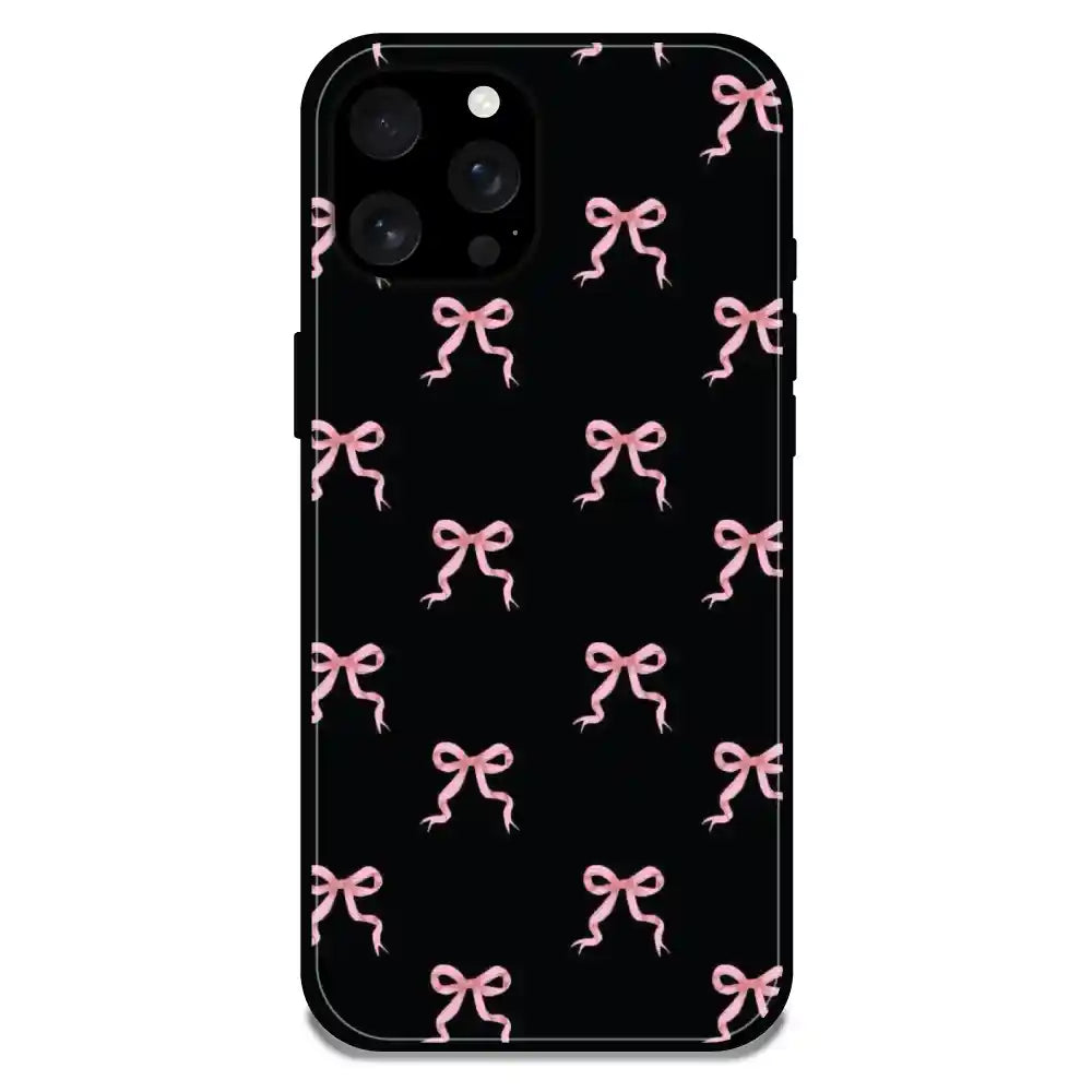 'Bow Family - Glossy Metal Silicone Case For Apple iPhone 16 Pro Max