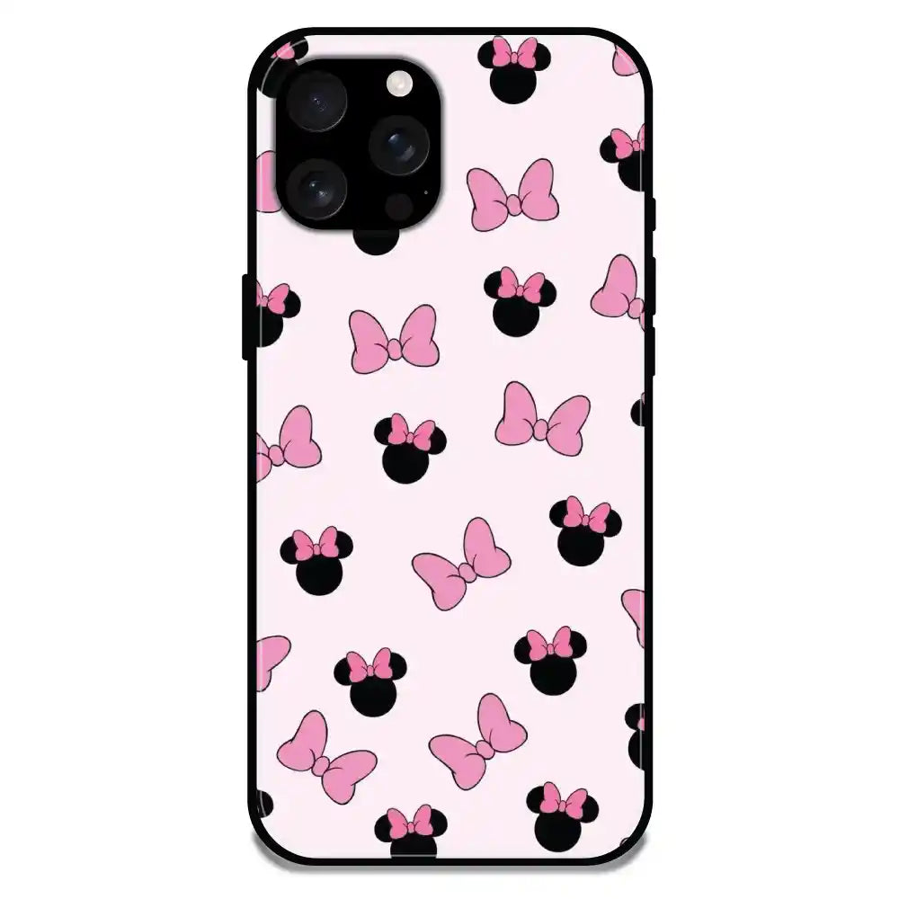 'Bow Tie - Glossy Metal Silicone Case For Apple iPhone 16 Pro Max