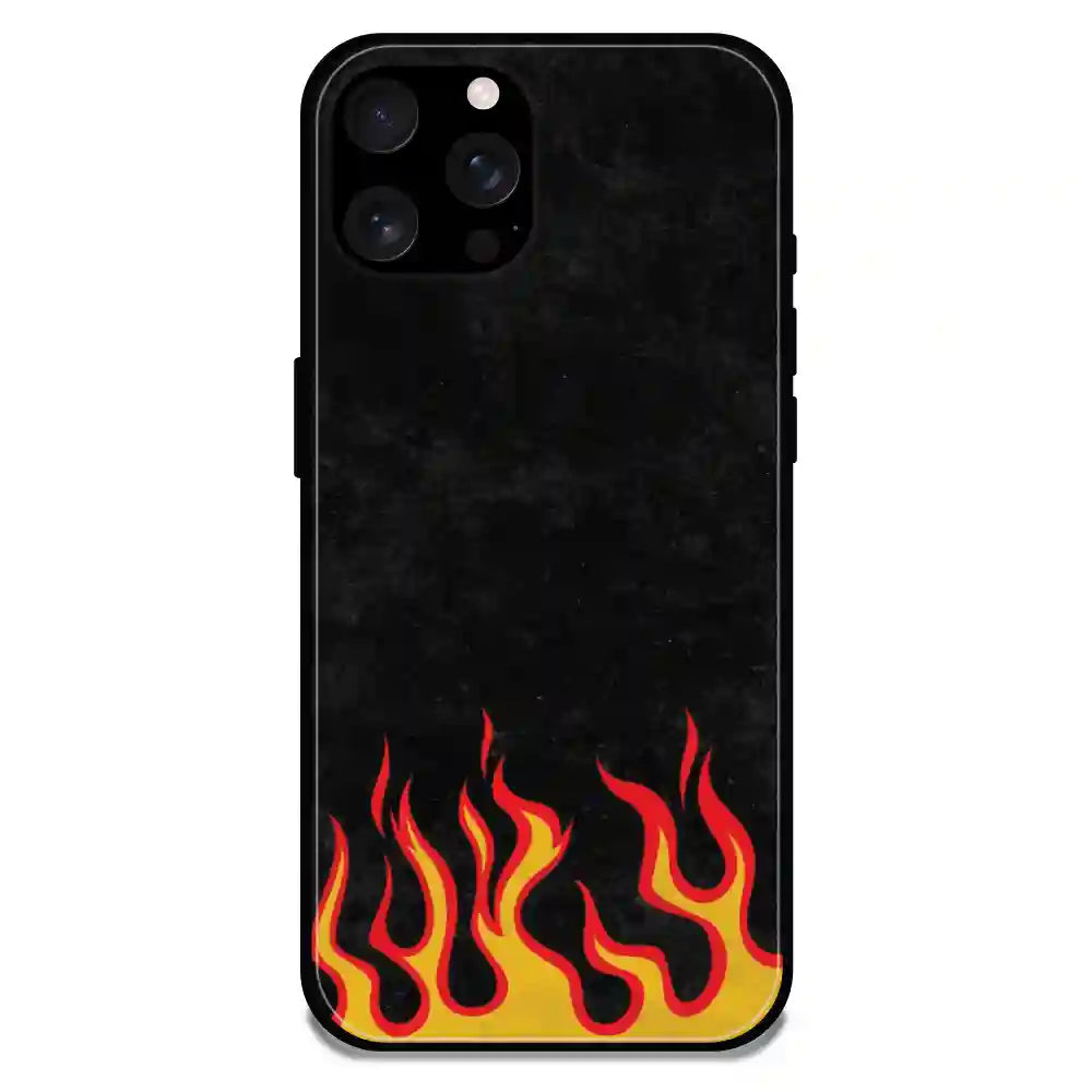 'Low Flames - Glossy Metal Silicone Case For Apple iPhone 16 Pro Max
