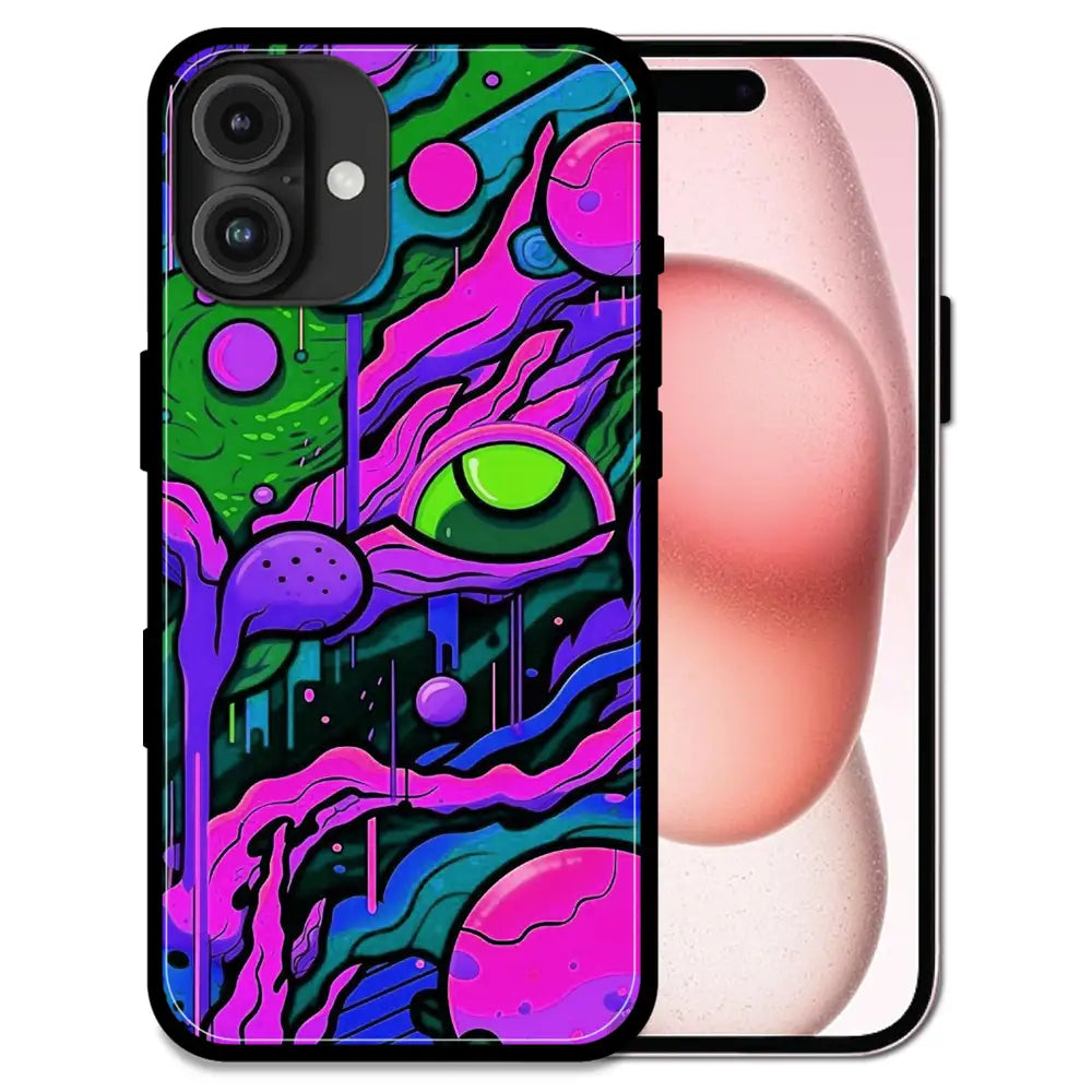 'Cosmic Eye - Glossy Metal Silicone Case For Apple iPhone 16 Plus