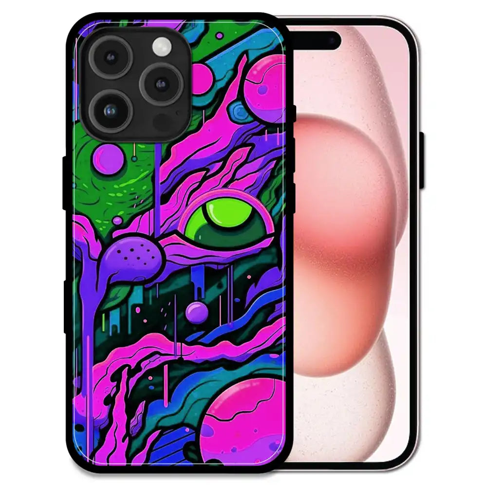 'Cosmic Eye - Glossy Metal Silicone Case For Apple iPhone 16 Pro Max