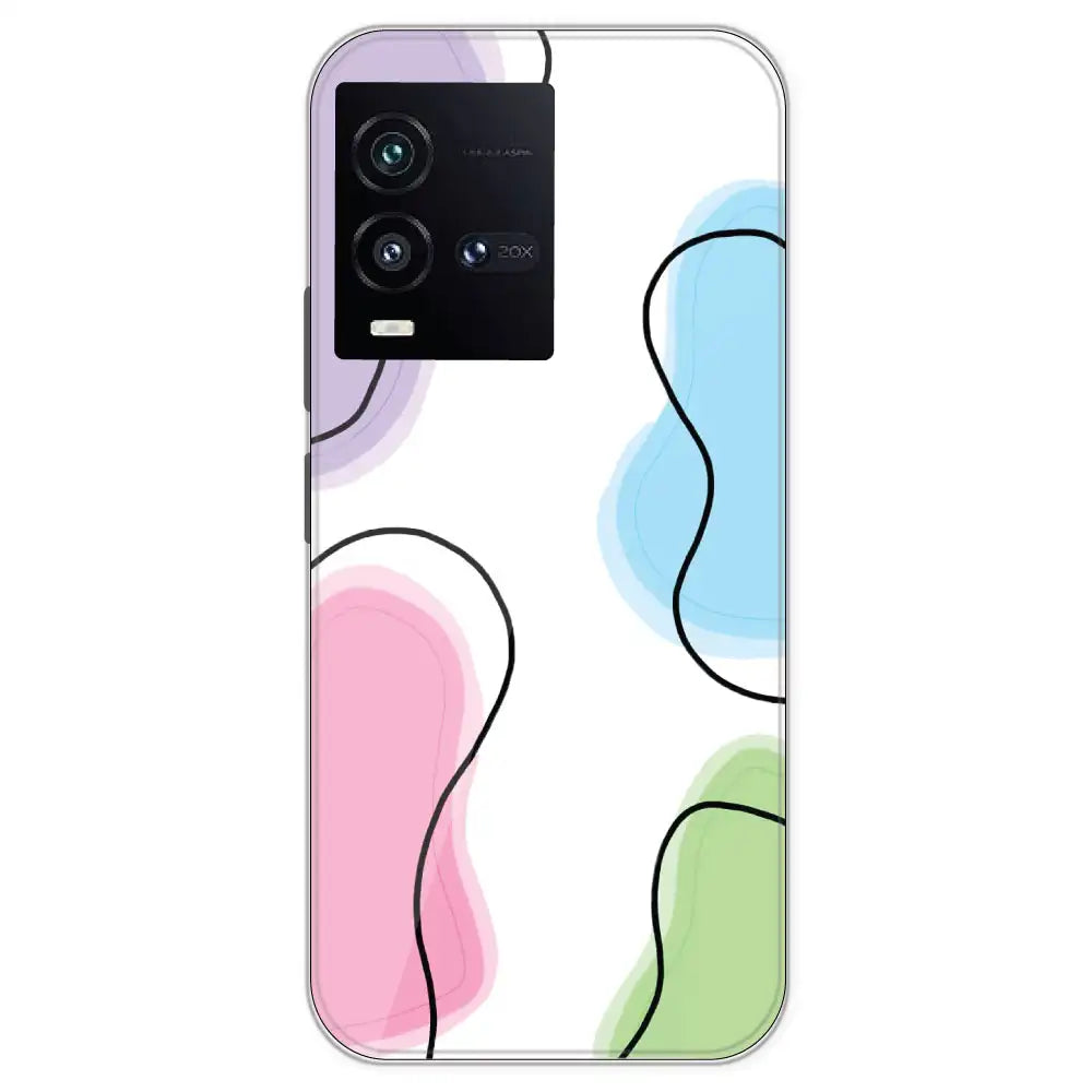 Rainbow Cow Print - Clear Printed Silicone Case For IQOO 10