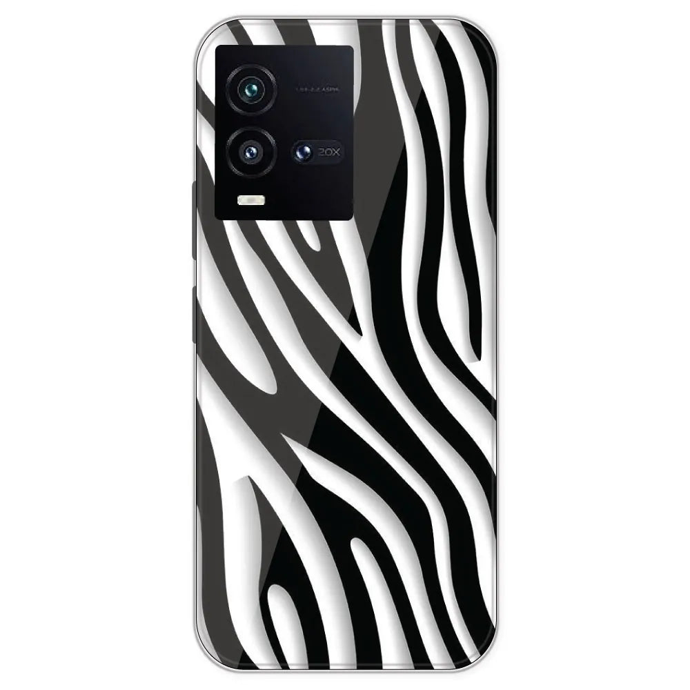 Zebra Print - Printed Silicone Case For IQOO 10
