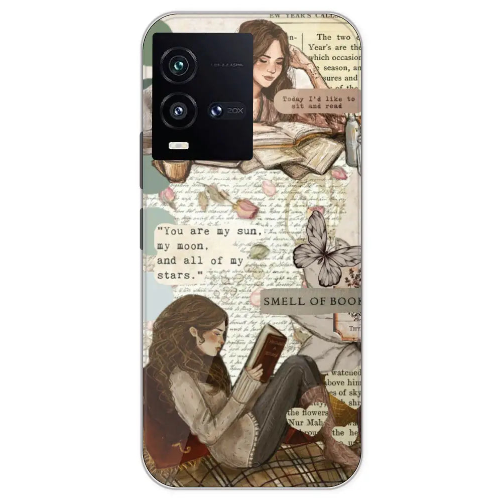Book Collage - Printed Silicone Case For IQOO 10