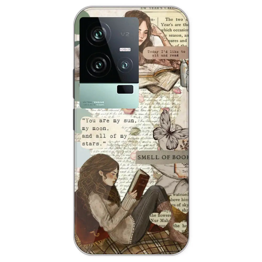 Book Collage - Printed Silicone Case For IQOO 11