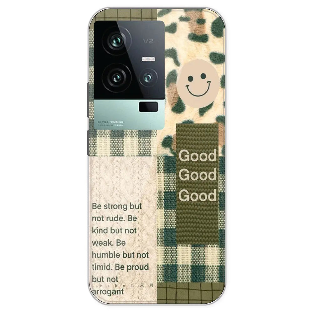 Patchwork Positivity - Printed Silicone Case For IQOO 11