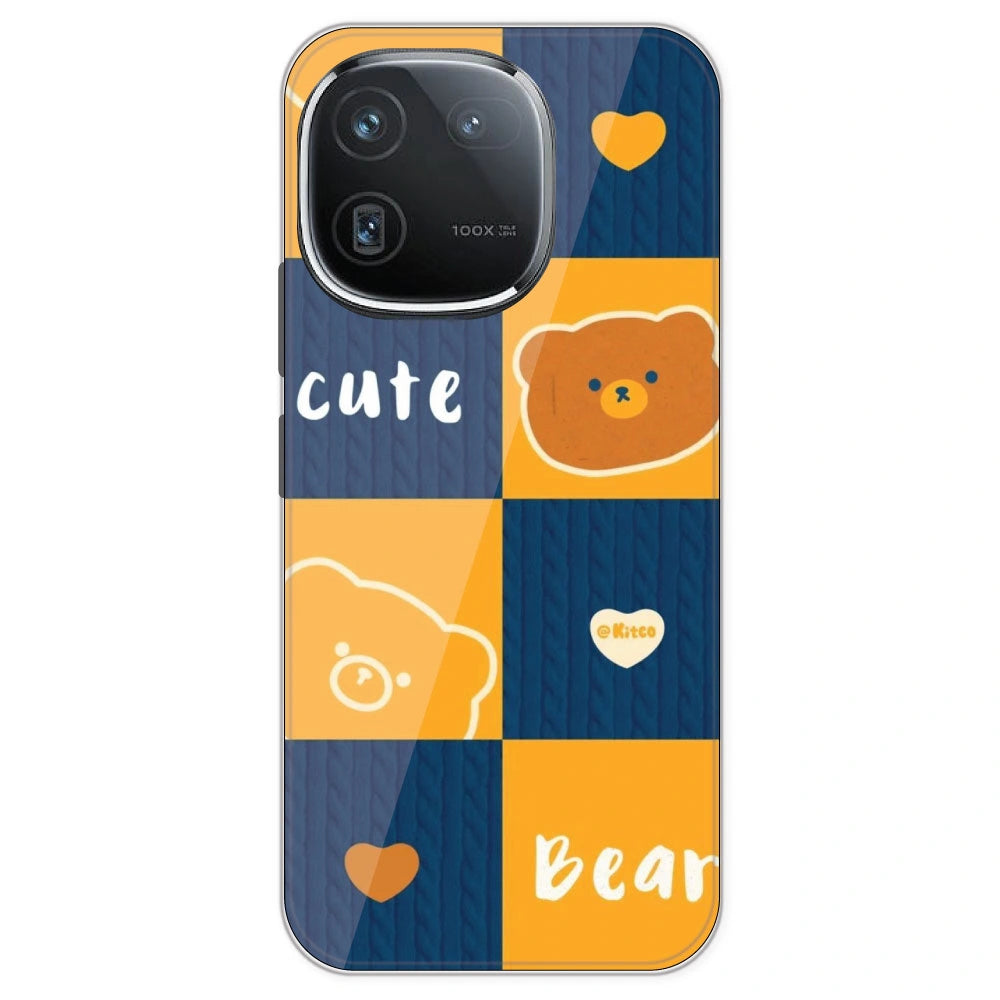 Cute Bear Collage - Printed Silicone Case For IQOO 12