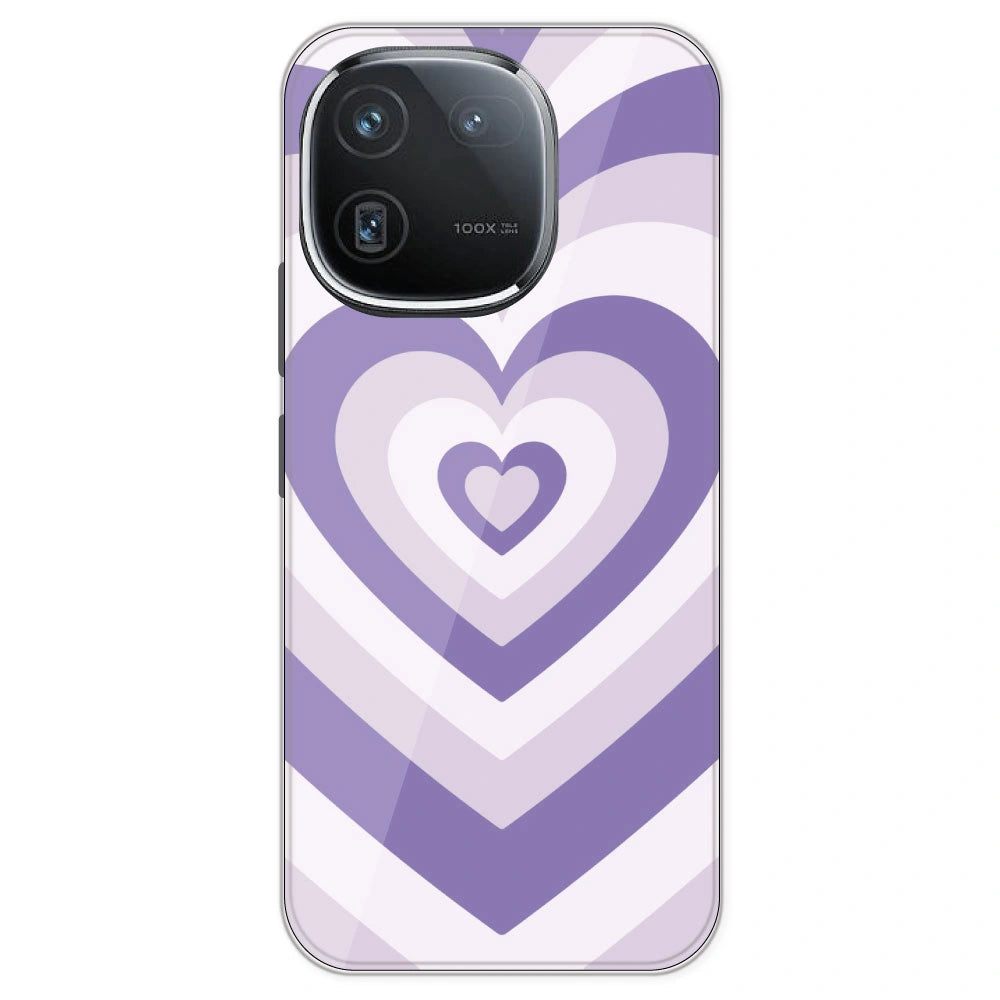 Dark Purple Hearts - Printed Silicone Case For IQOO 12