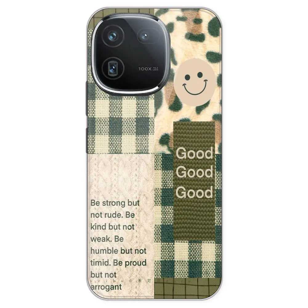 Patchwork Positivity - Printed Silicone Case For IQOO 12