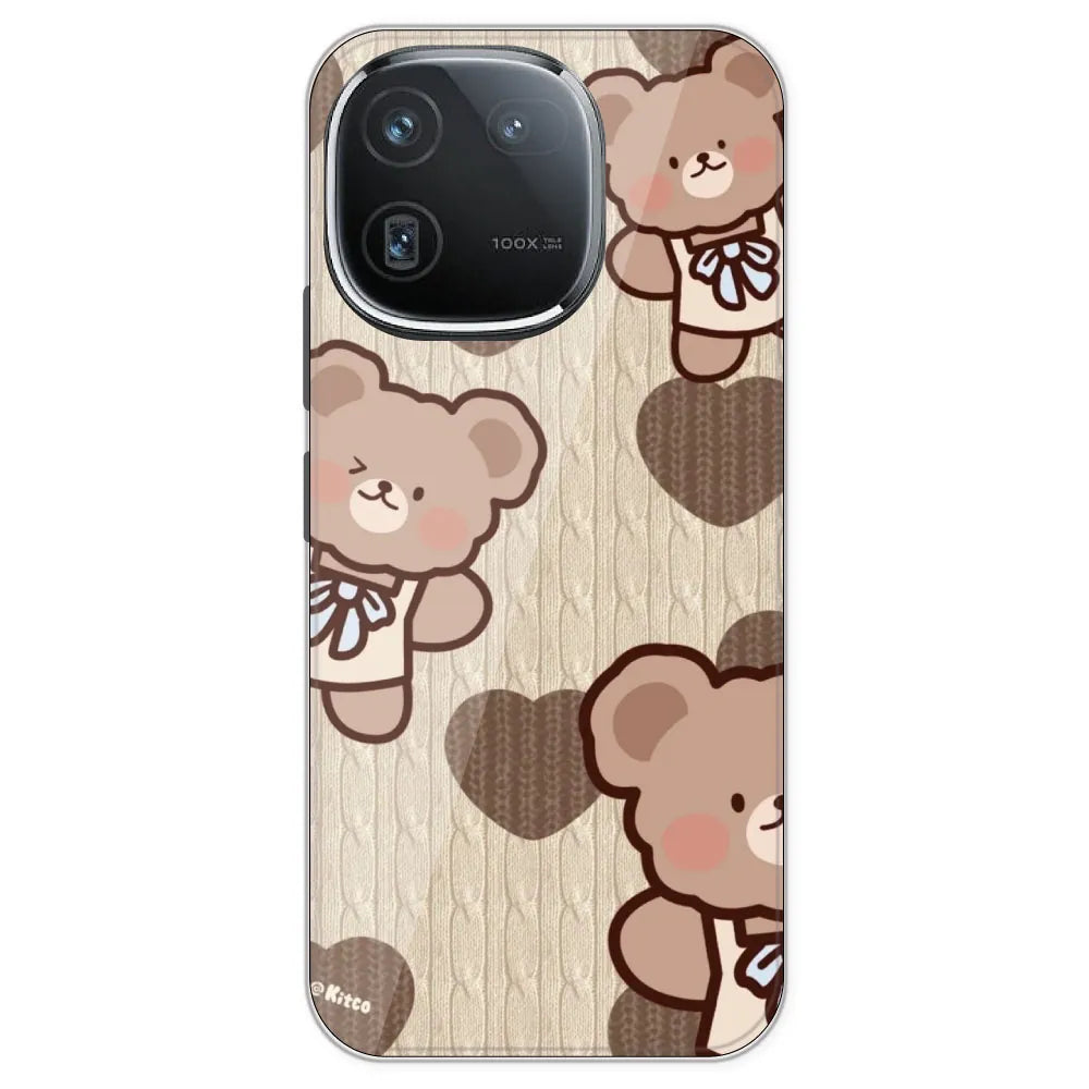 Teddy Heart - Printed Silicone Case For IQOO 12