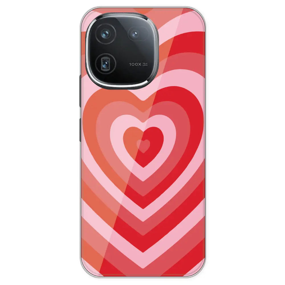 Red Hearts - Printed Silicone Case For IQOO 12