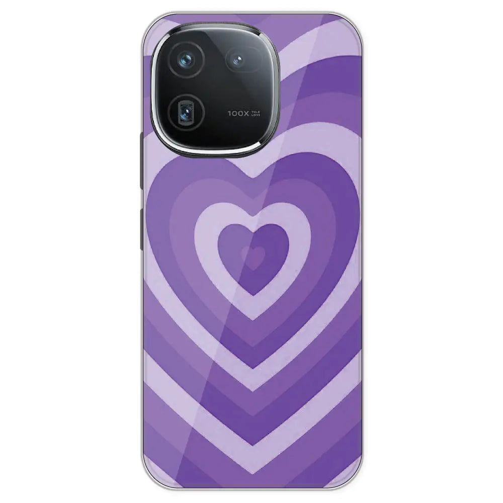 Purple Hearts - Printed Silicone Case For IQOO 12