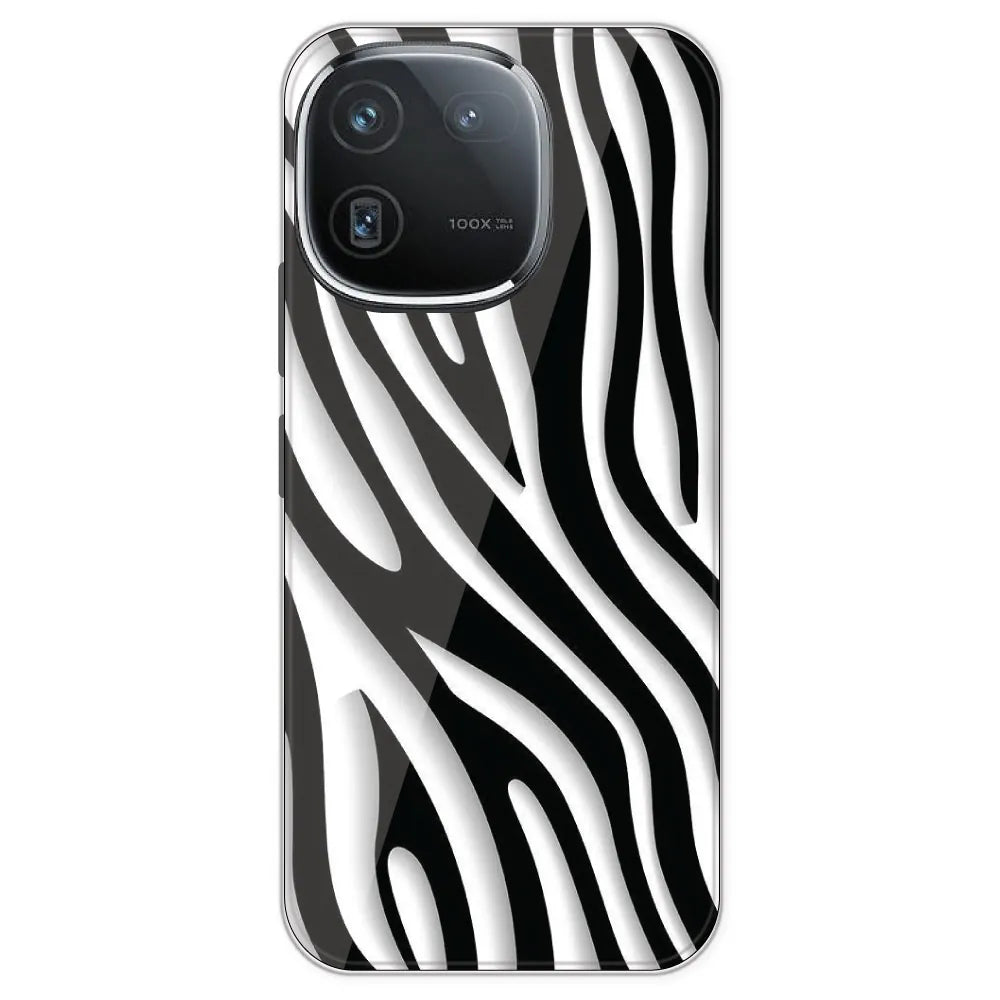 Zebra Print - Printed Silicone Case For IQOO 12