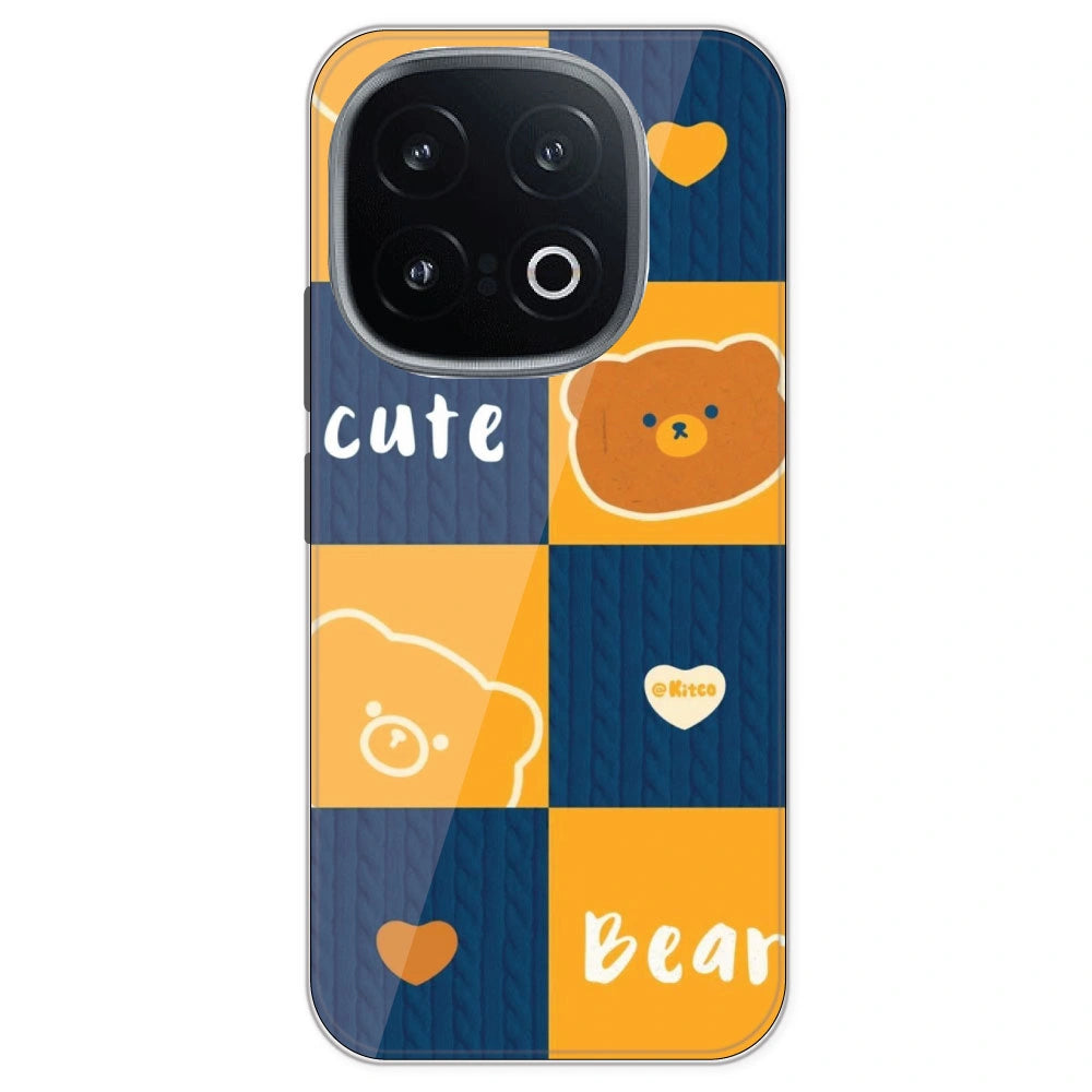 Cute Bear Collage - Printed Silicone Case For IQOO 13