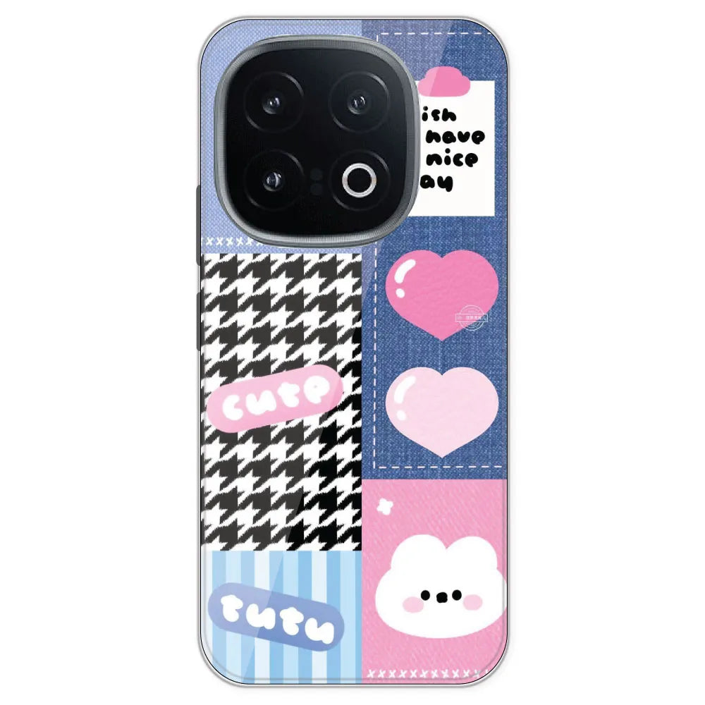 Cute Pink Bear Collage - Printed Silicone Case For IQOO 13