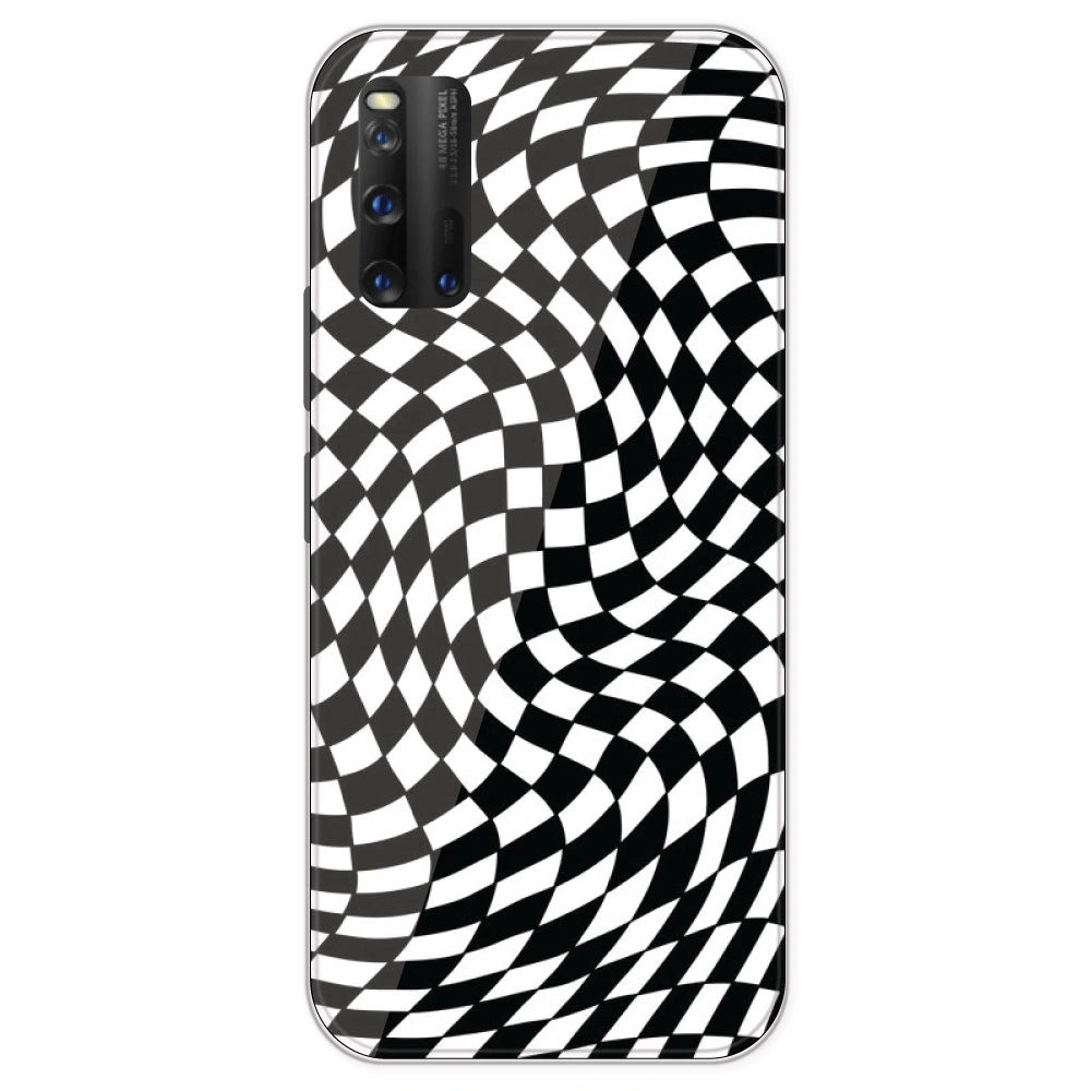 Checks - Printed Silicone Case For IQOO 3