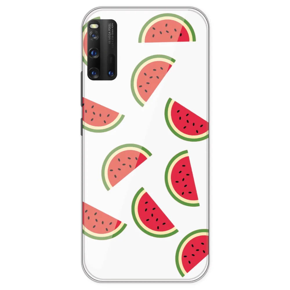 Watermelons - Clear Printed Silicone Case For IQOO 3