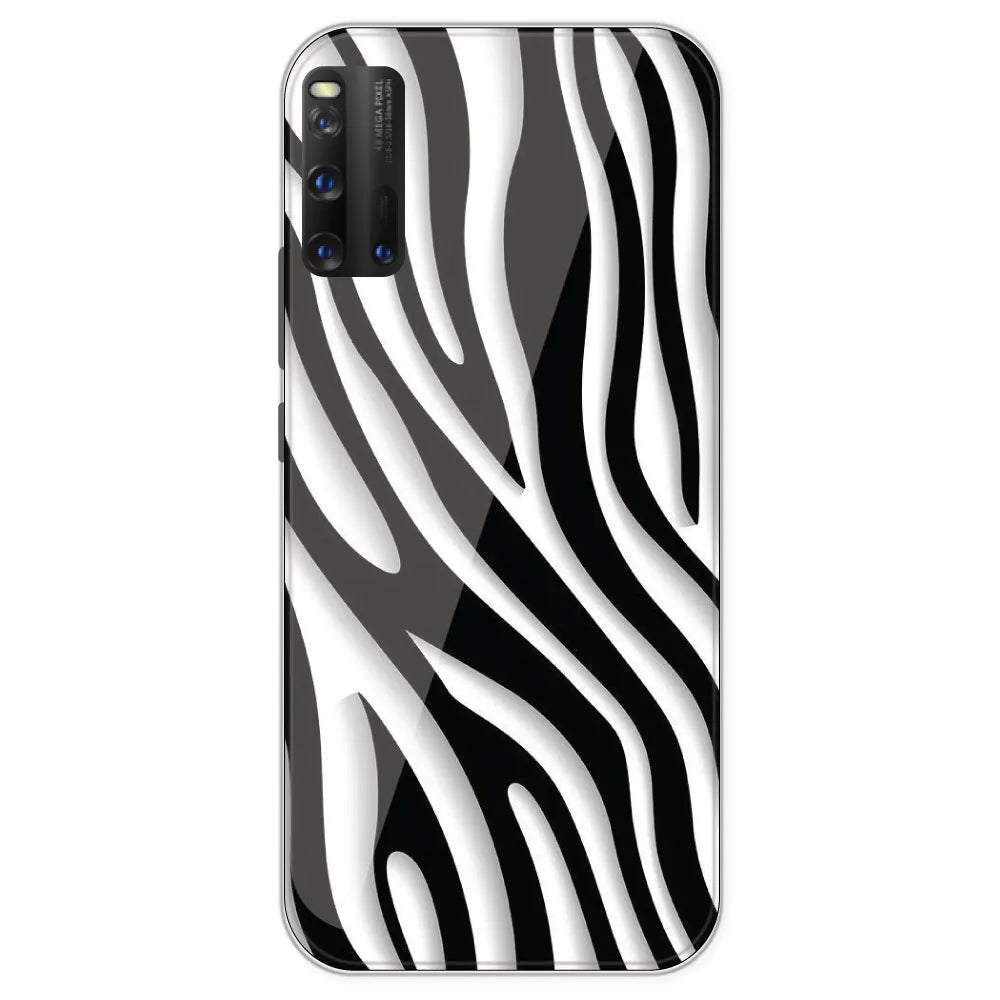 Zebra Print - Clear Printed Silicone Case For IQOO 3