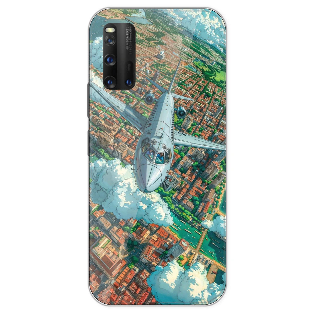 Flying Over City - Printed Silicone Case For IQOO 3