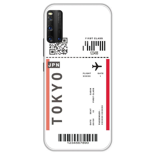 Tokyo Ticket - Clear Printed Silicone Case For IQOO 3