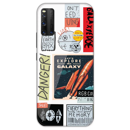 Galaxy - Clear Printed Silicone Case For IQOO 3