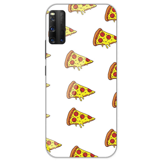 Pizza - Clear Printed Silicone Case For IQOO 3