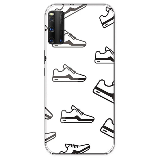 Black Sneakers - Clear Printed Silicone Case For IQOO 3