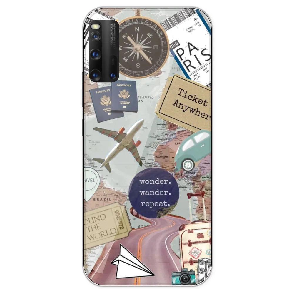 Travel Collage - Printed Silicone Case For IQOO 3