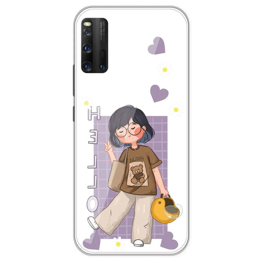 Introvert Girl - Clear Printed Silicone Case For IQOO 3