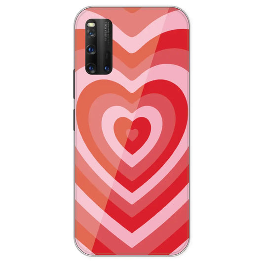 Red Hearts - Printed Silicone Case For IQOO 3