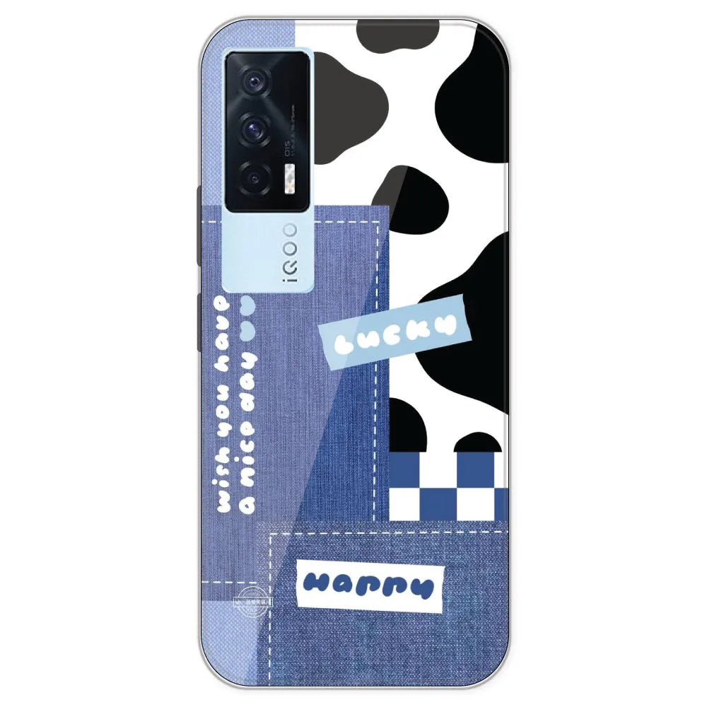 Cow Print Collage - Printed Silicone Case For IQOO 7