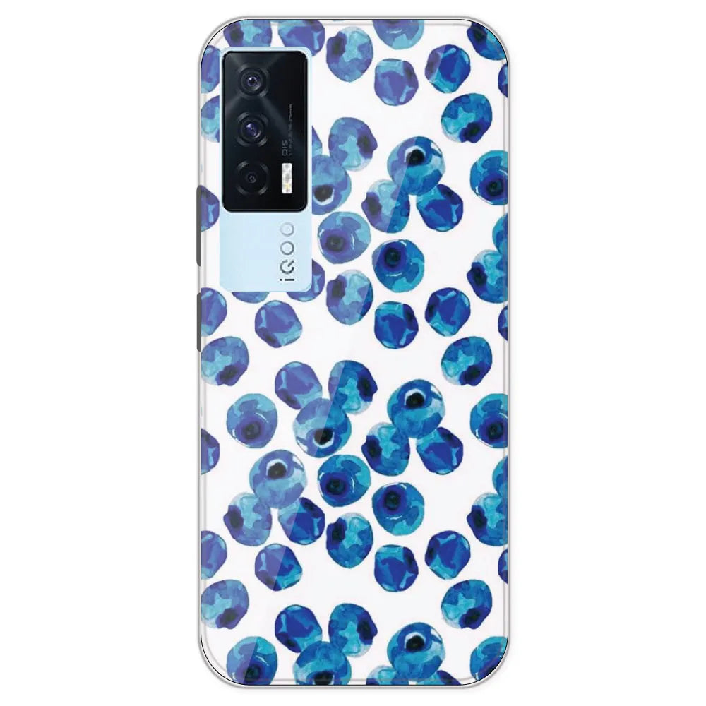 Blueberries - Printed Silicone Case For IQOO 7